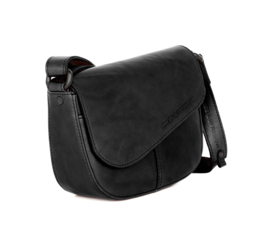 Flapbag schuin zwart