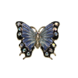 Broche vlinder blauw