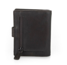 Portemonnee billfold druksluiting bruin