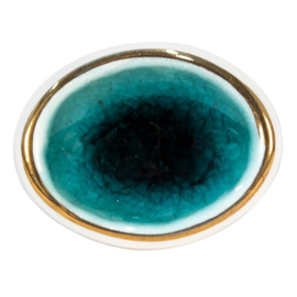 Knop Q15 ovaal aqua