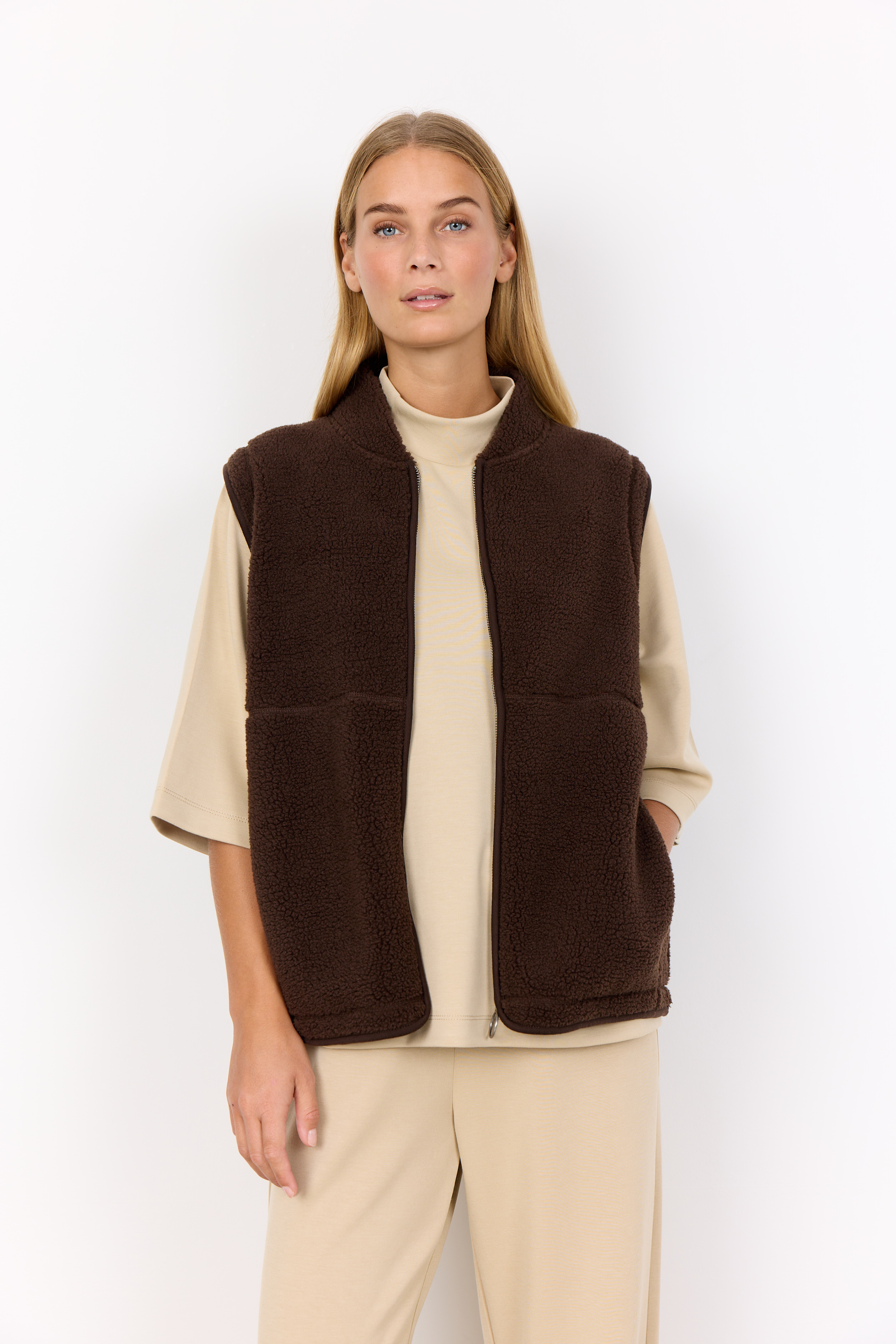 Soyaconcept gilet Onyx bruin