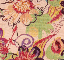 Kussen bloemen lichtroze
