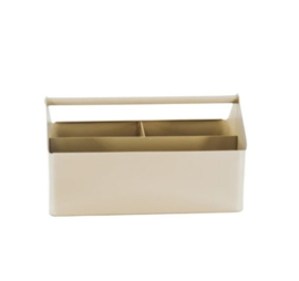 Opberger/ storagebox metaal taupe