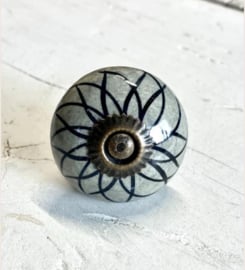 Knop Q31 greige met zwart