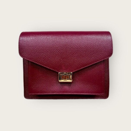 Fique The Label tas Beau burgundy leer