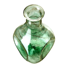 Vaasje recycled glas groen 14cm