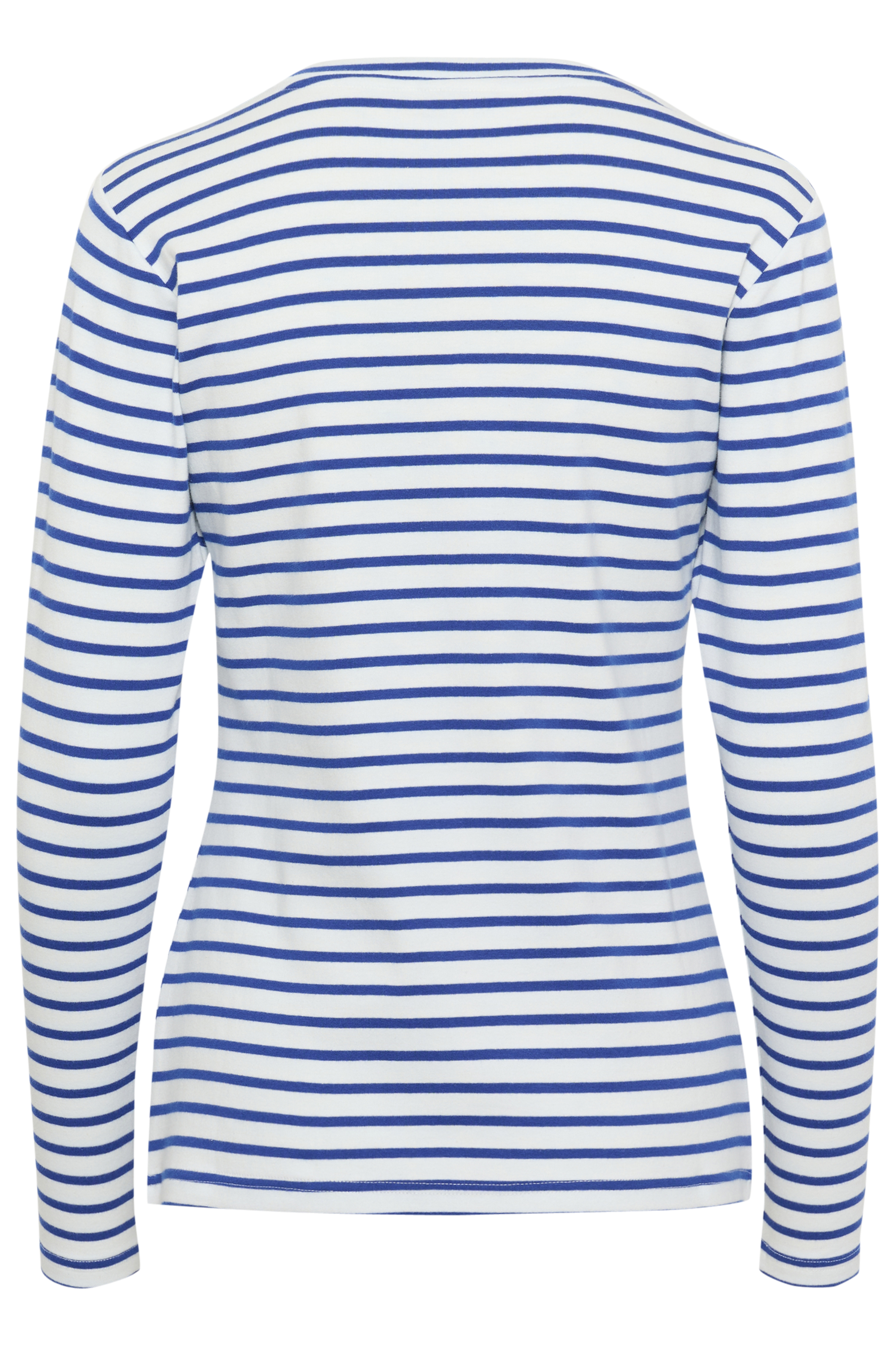Kaffe t-shirt Liddy crème/blauw
