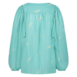 Nukus blouse Cecile turquoise