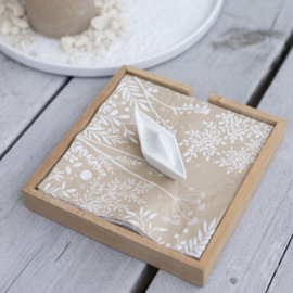 Servetten witte bloemen