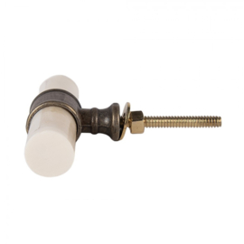 Knop Q85 messing met parelmoer