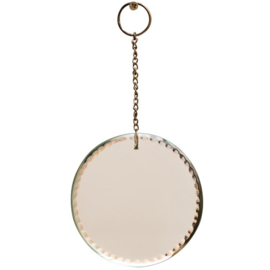 Spiegeltje rond aan ketting