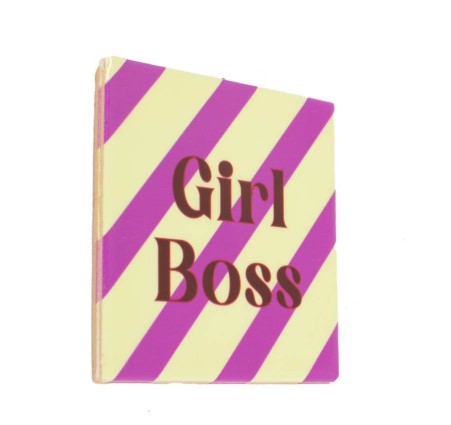 Tegeltje crème/ lila  “girl boss”