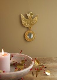 Spiegeltje duif brass