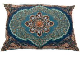 Kussen barok  40x60 cm blauw