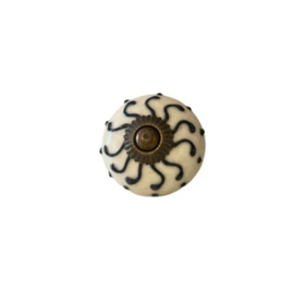 Knop Q19 zwarte strepen