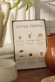 Wandbord "Coffee person"