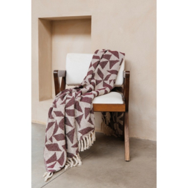 Plaid bordeaux motief