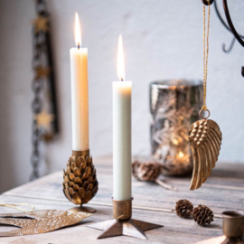 Kaarsenhouder dennenappel brass