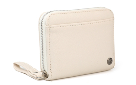 Portemonneetje met rits crème