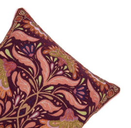 Kussen jacquard paars/roze