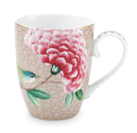 Pip Studio mug large Blushing Birds khaki