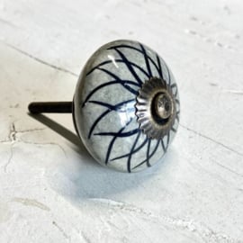 Knop Q31 greige met zwart