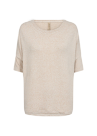 Soyaconcept shirt Biara beige/ korte mouw