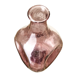 Vaasje recycled glas roze 14cm