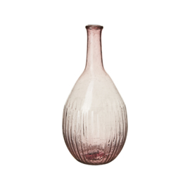 Vaasje recycled glas roze 22cm