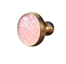 Knop Q32 mini roze met goud