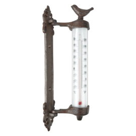 Wandthermometer met vogel