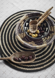 Placemat maïsblad zwart