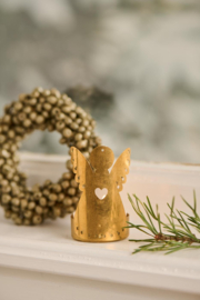 Theelichthouder engel goud