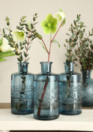 Vaasje reliëf recht blauw