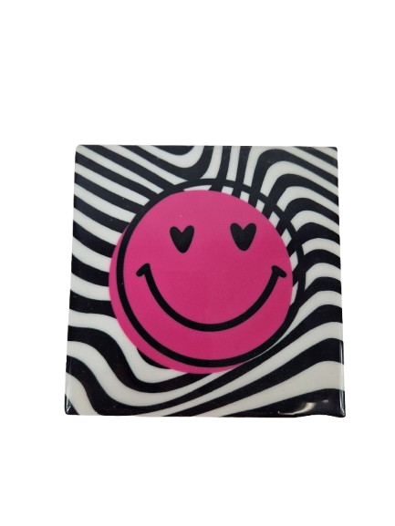 Tegeltje zebra "smiley"