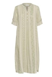 Cream jurk Bellis groen