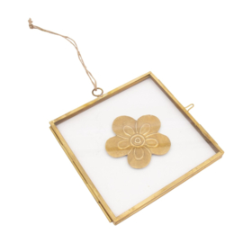 Fotolijstje hangend brass bloem