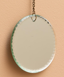 Spiegeltje rond aan ketting