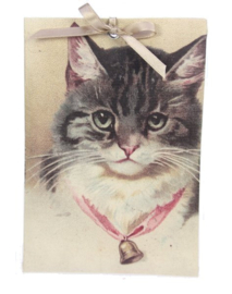 Geurzakje kat met bel (cedar)