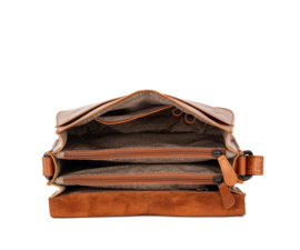 Flapbag gesp cognac