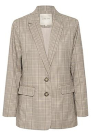 Cream blazer ruit Imogen