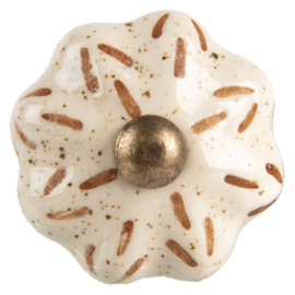 Knop Q58 bloem offwhite/rusty