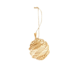 Kerstbal rattan ø8cm