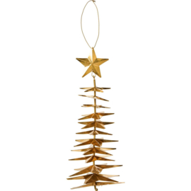 Kerstboompje hangend goud
