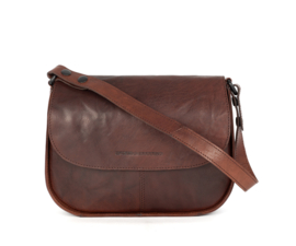 Schoudertas met flap bruin