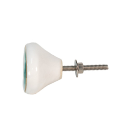 Knop Q15 ovaal aqua