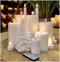 Uyuni LED kerstboomkaars ø10 x 15cm wit