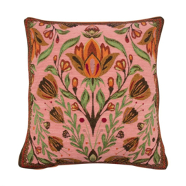Kussen jacquard roze