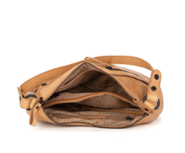 Handtas franje camel