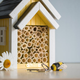 Sleutelhanger hommel hout